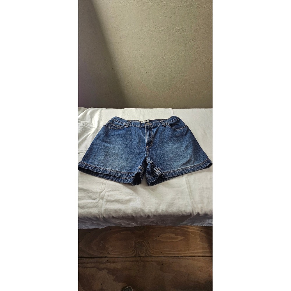 Faded Glory Womens‎ High Waisted Denim Shorts Blue Medium Wash Size 10 Cotton